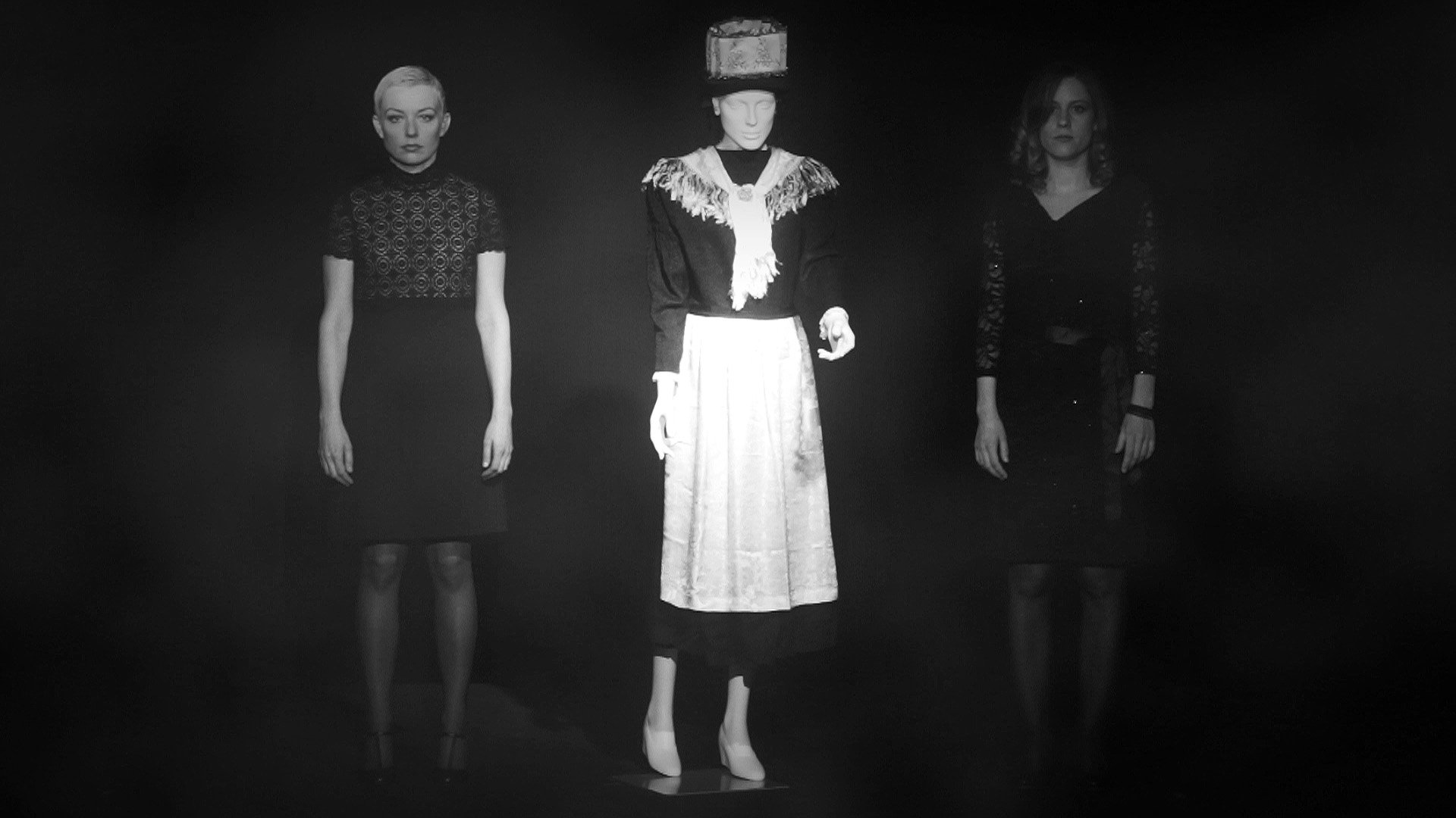 The band with a mannequin